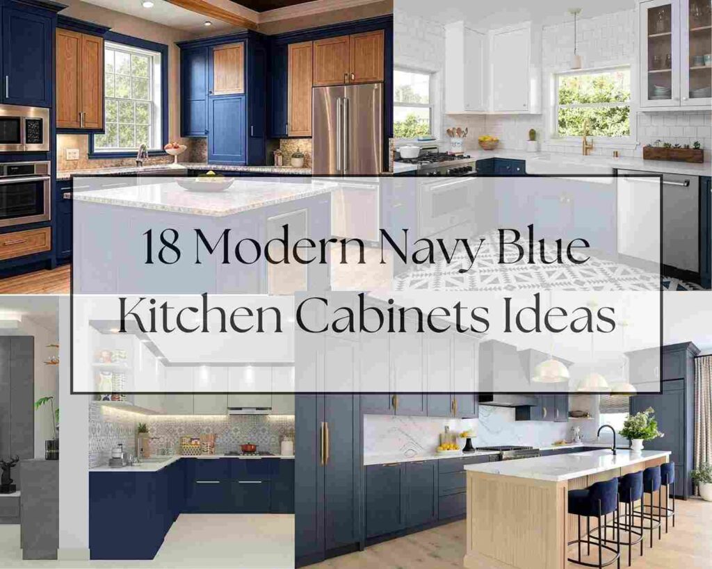 18 Modern Navy Blue Kitchen Cabinets Ideas