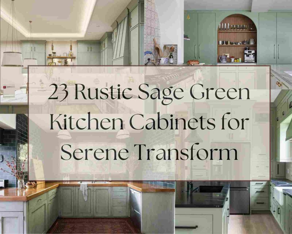 23 Rustic Sage Green Kitchen Cabinets for Serene Transform