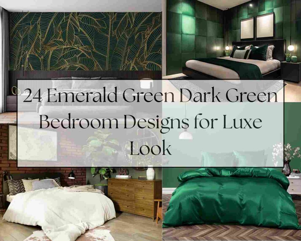 24 Emerald Green Dark Green Bedroom Designs for Luxe Look