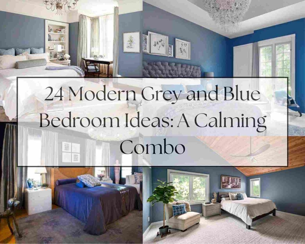 24 Modern Grey and Blue Bedroom Ideas A Calming Combo