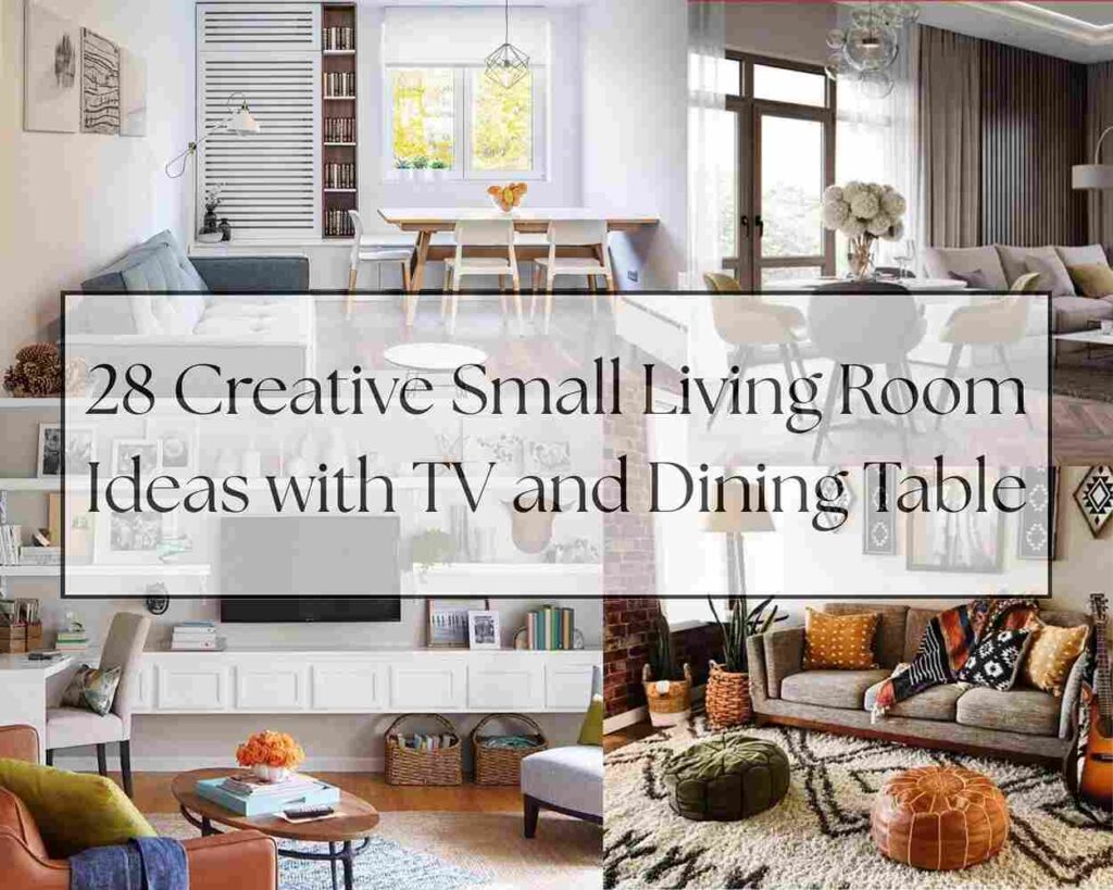 28 Creative Small Living Room Ideas with TV and Dining Table