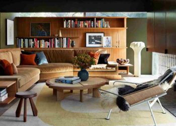 cozy mid century modern living room