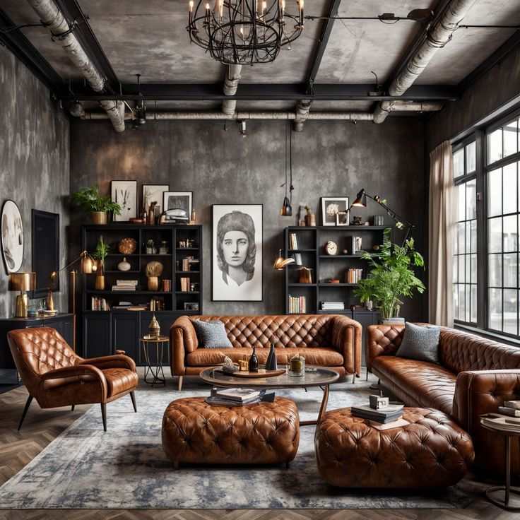 A exposed pipes and ductwork in steampunk house