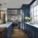 modern navy blue kitchen cabinets featured image