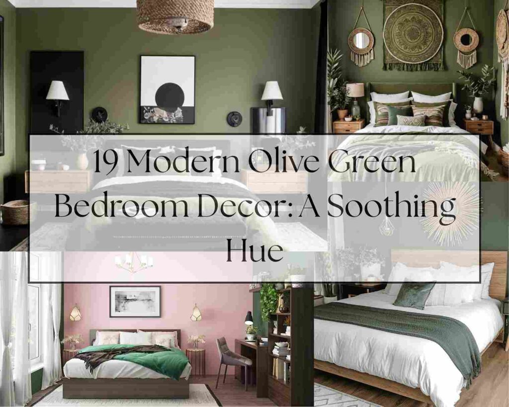 19 Modern Olive Green Bedroom Decor A Soothing Hue