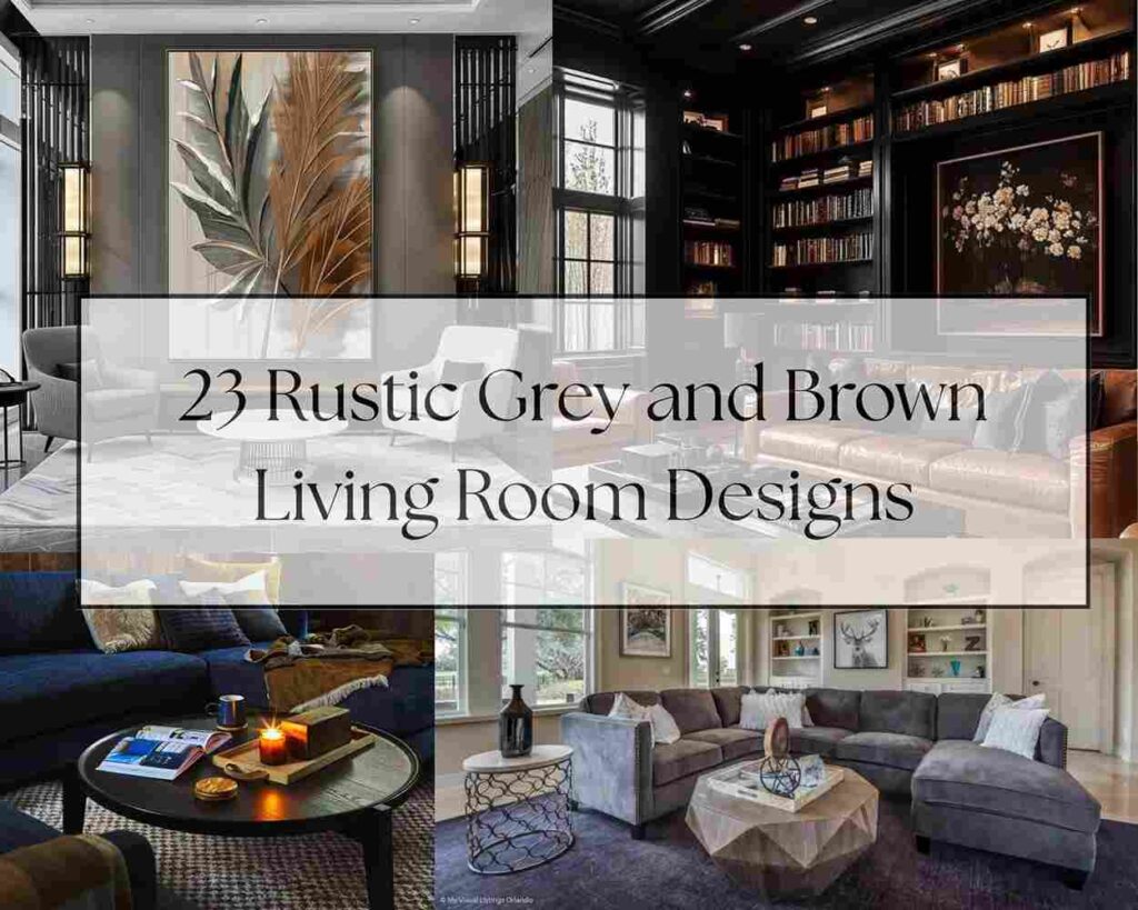 23 Rustic Grey and Brown Living Room Designs