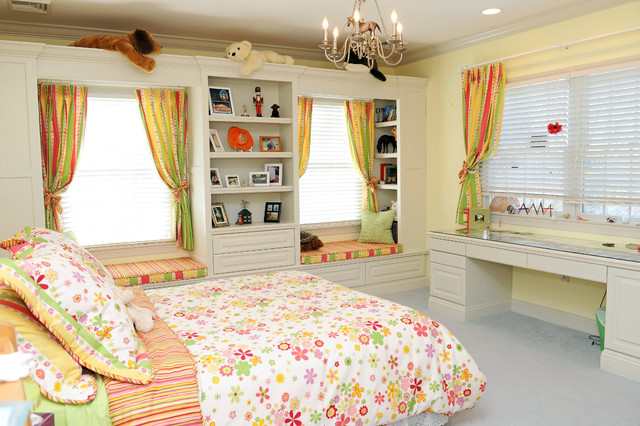 A white bedroom with curtains and wooden white floor and bed 