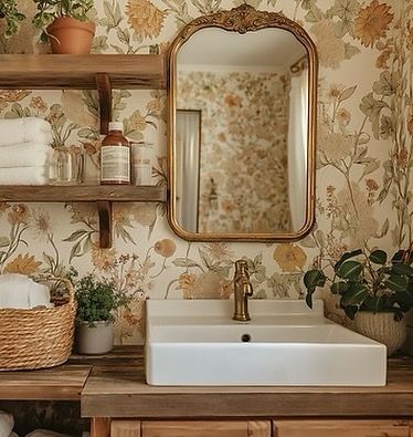 A white sink in bathroom with gold accents
