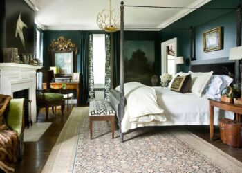 dark forest green bedroom