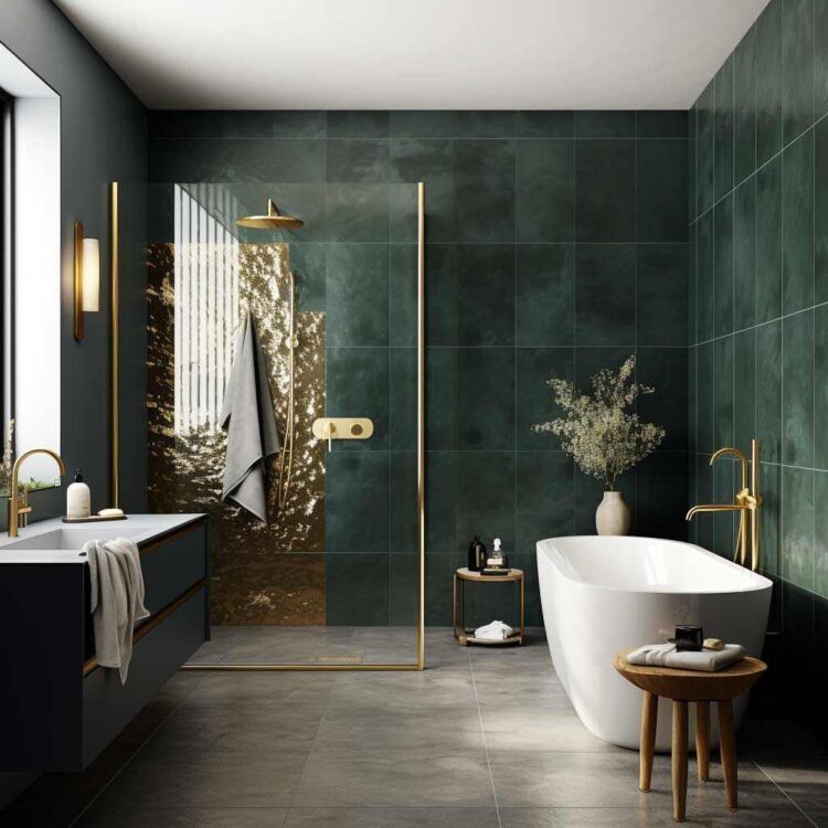 forest green dark green bathroom featured image