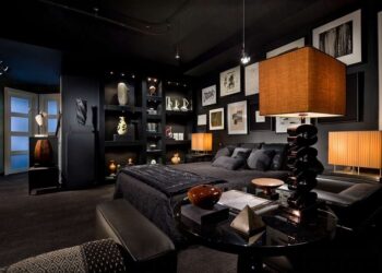 luxury black bedroom