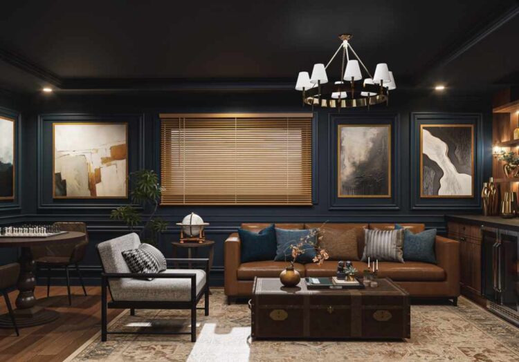 masculine living room