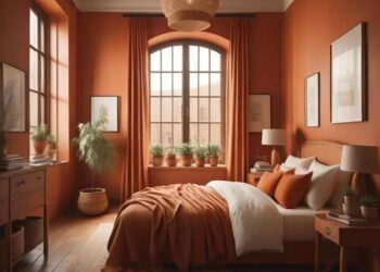 terracotta bedroom